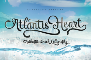 Atlantis Heart Font for Handmade Makers