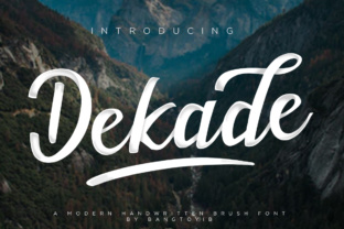 Dekade: A Modern Brush Typeface for Web Headers